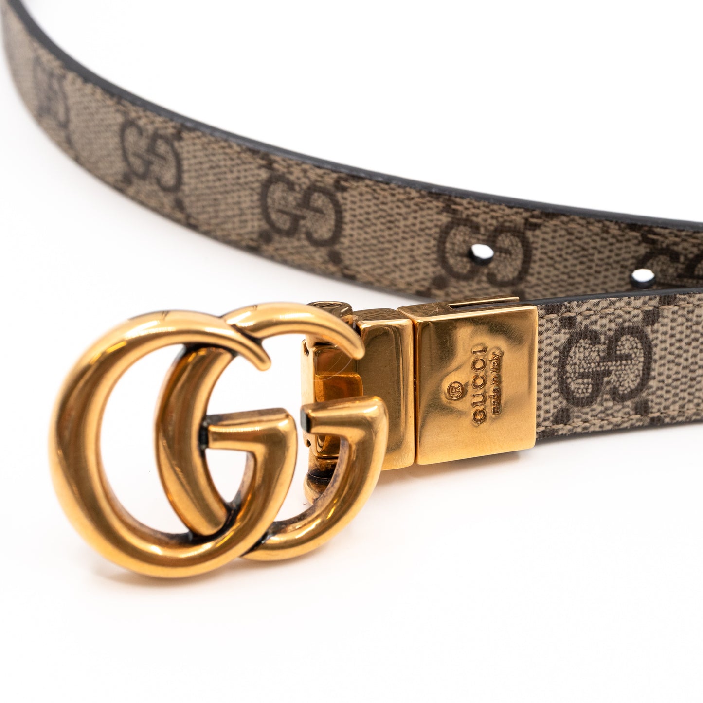 GG Marmont Slim Reversible Belt Black Leather 105 cm