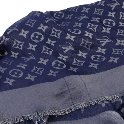 Monogram Shine Shawl Blue