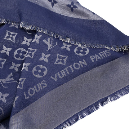 Monogram Shine Shawl Blue