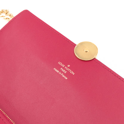 Flore Chain Wallet Monogram Fuchsia