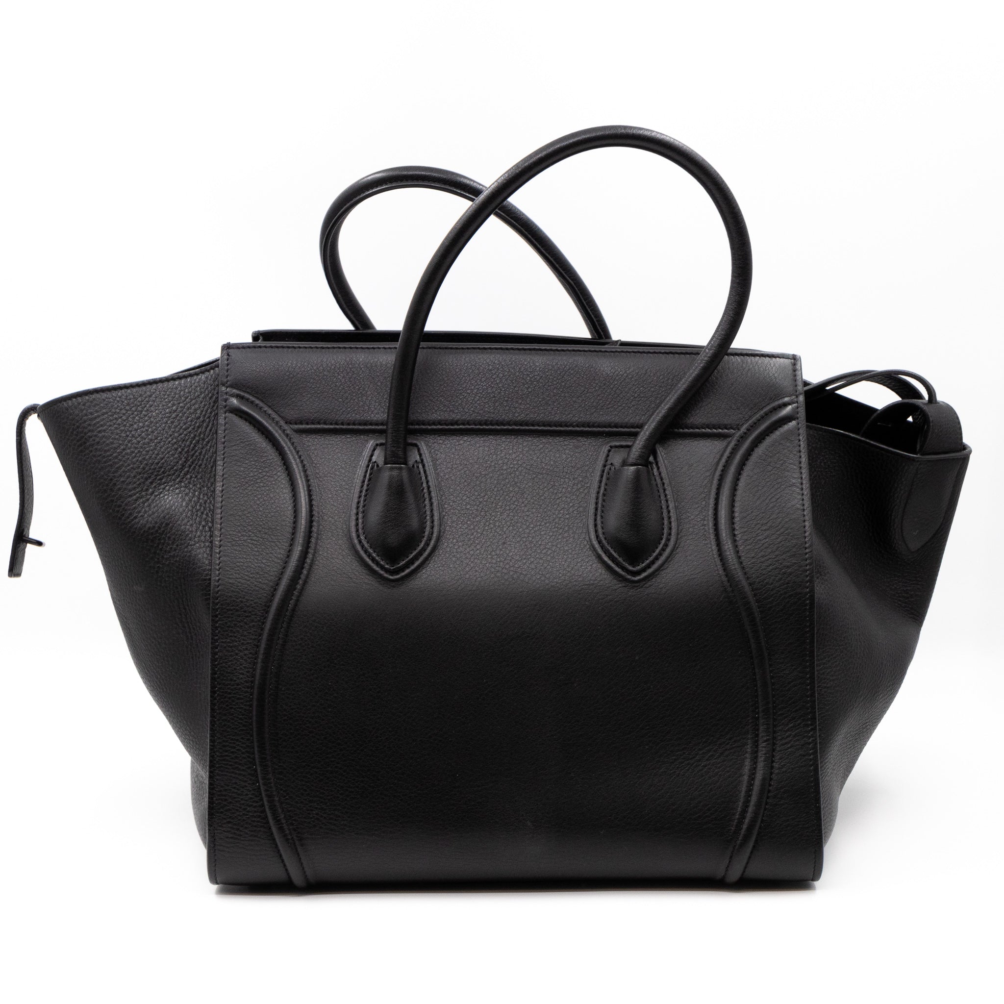 Phantom Medium Luggage Black Leather