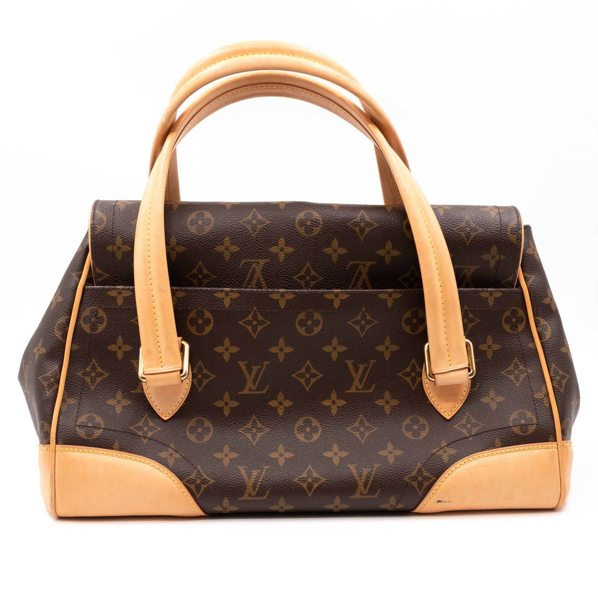 Louis Vuitton Beverly Gm Brown Monogram Canvas and Calfskin Shoulder Bag