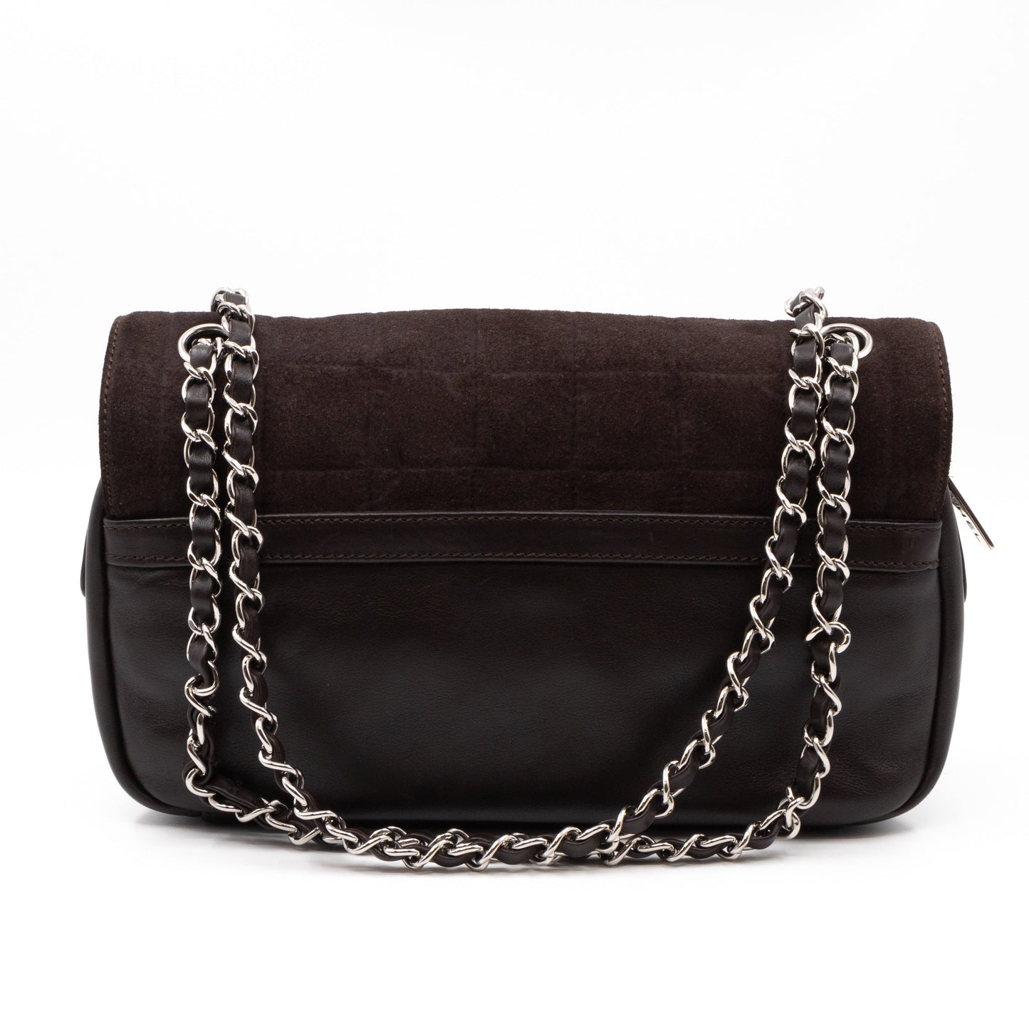 Sport Ligne Flap Bag Brown Suede Leather