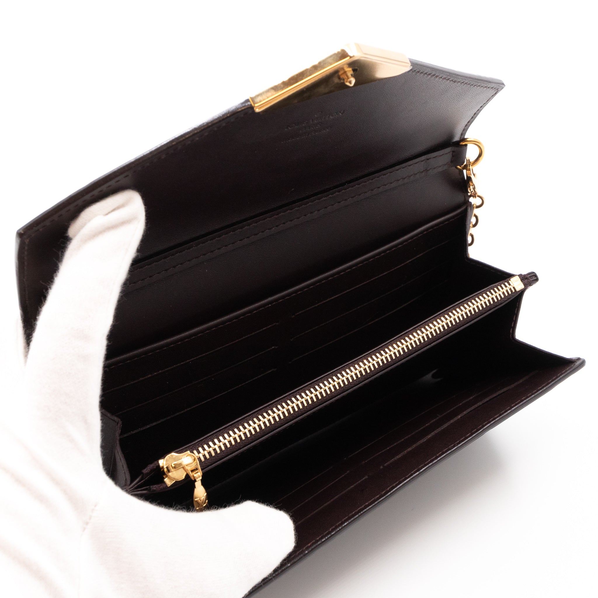 Mira Chain Clutch Vernis	Amarante