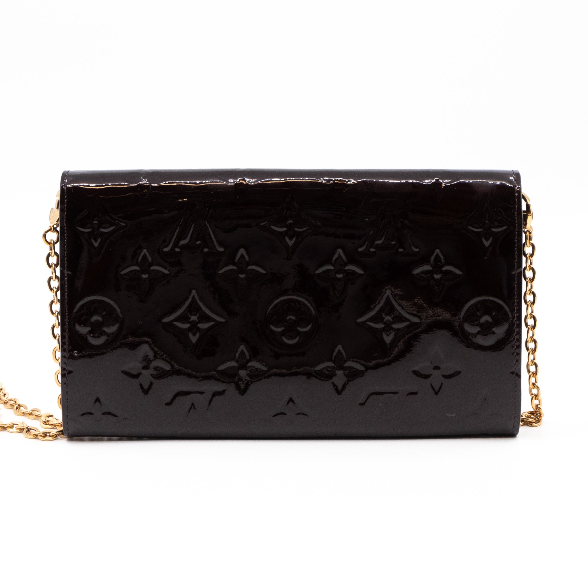 Mira Chain Clutch Vernis	Amarante