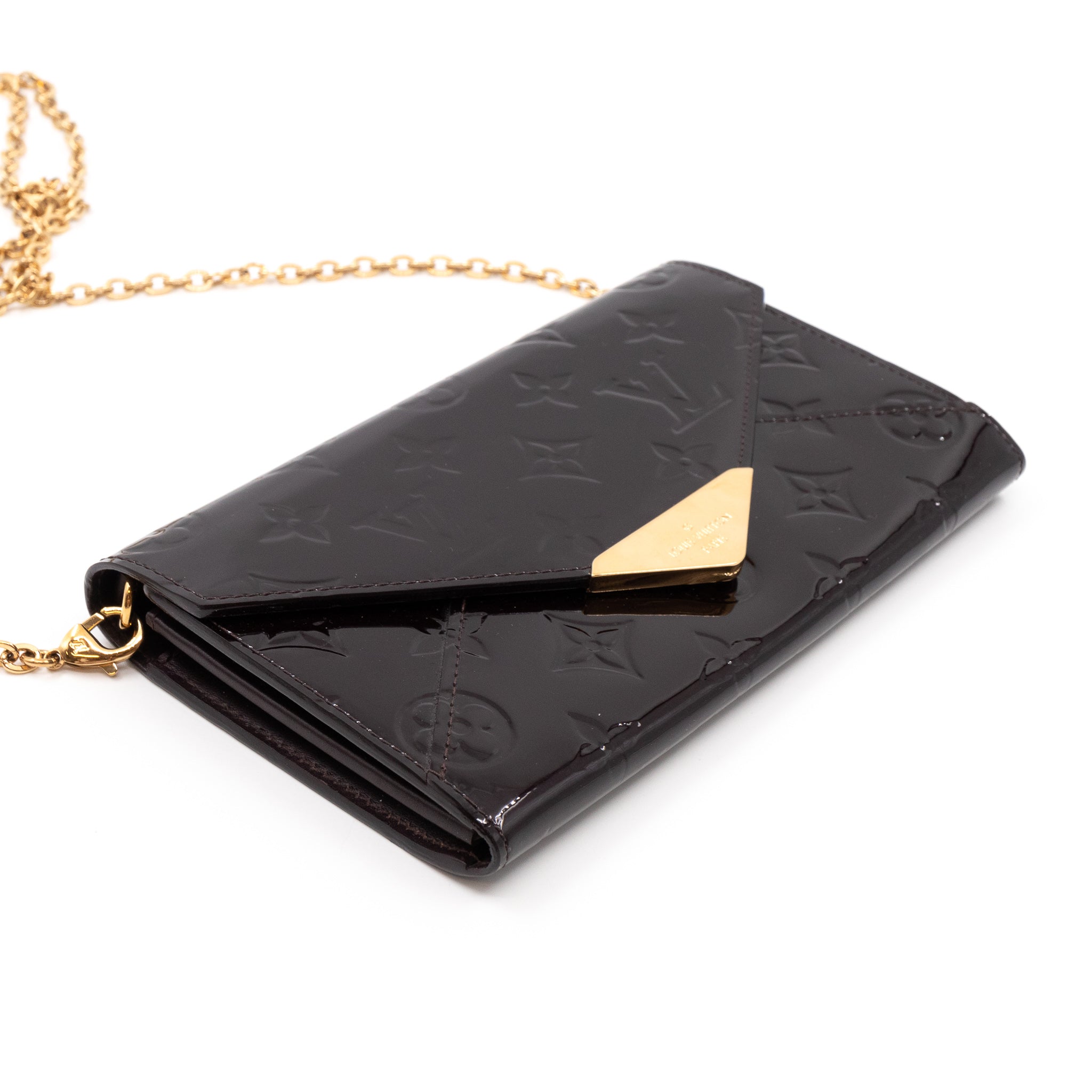 Mira Chain Clutch Vernis	Amarante