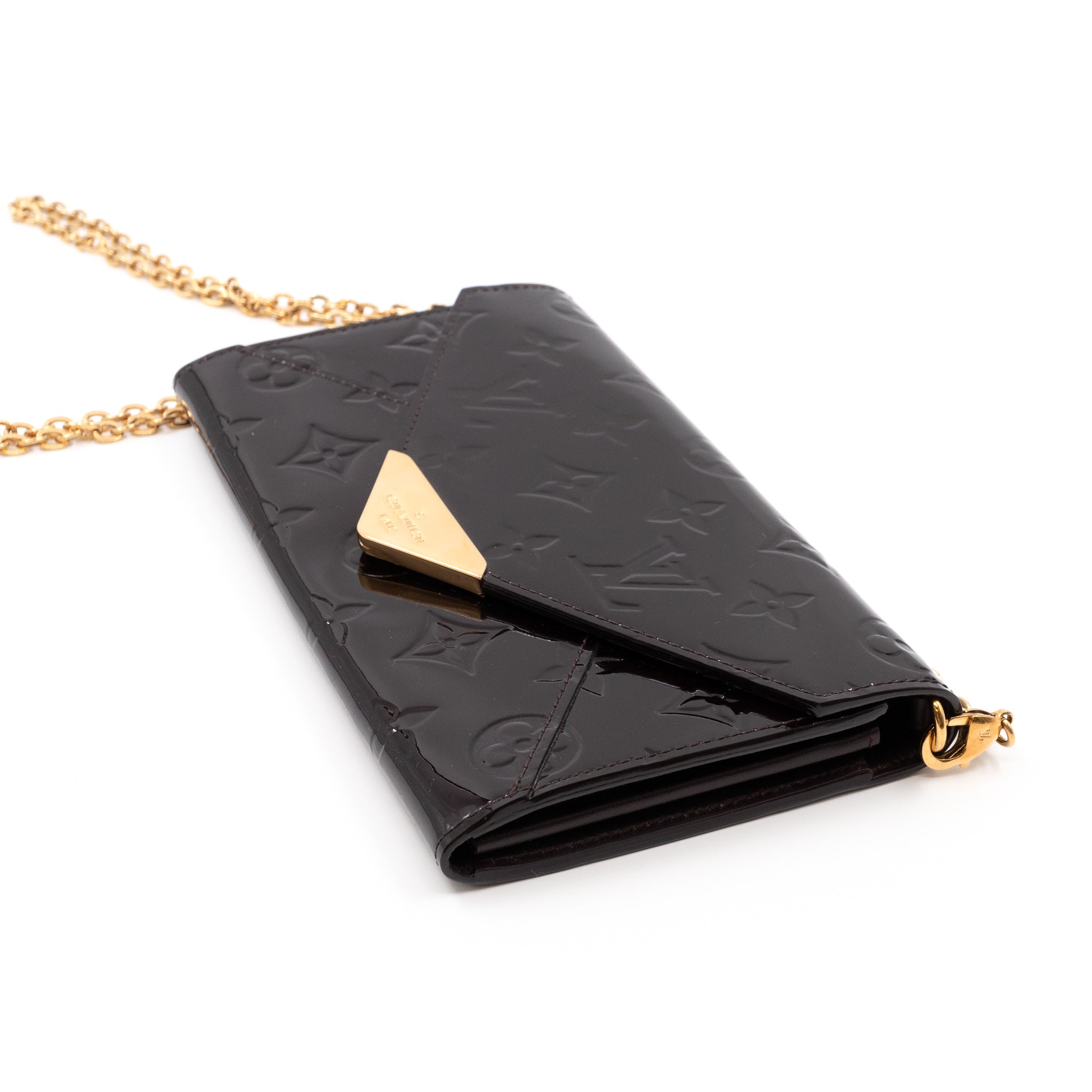 Mira Chain Clutch Vernis	Amarante