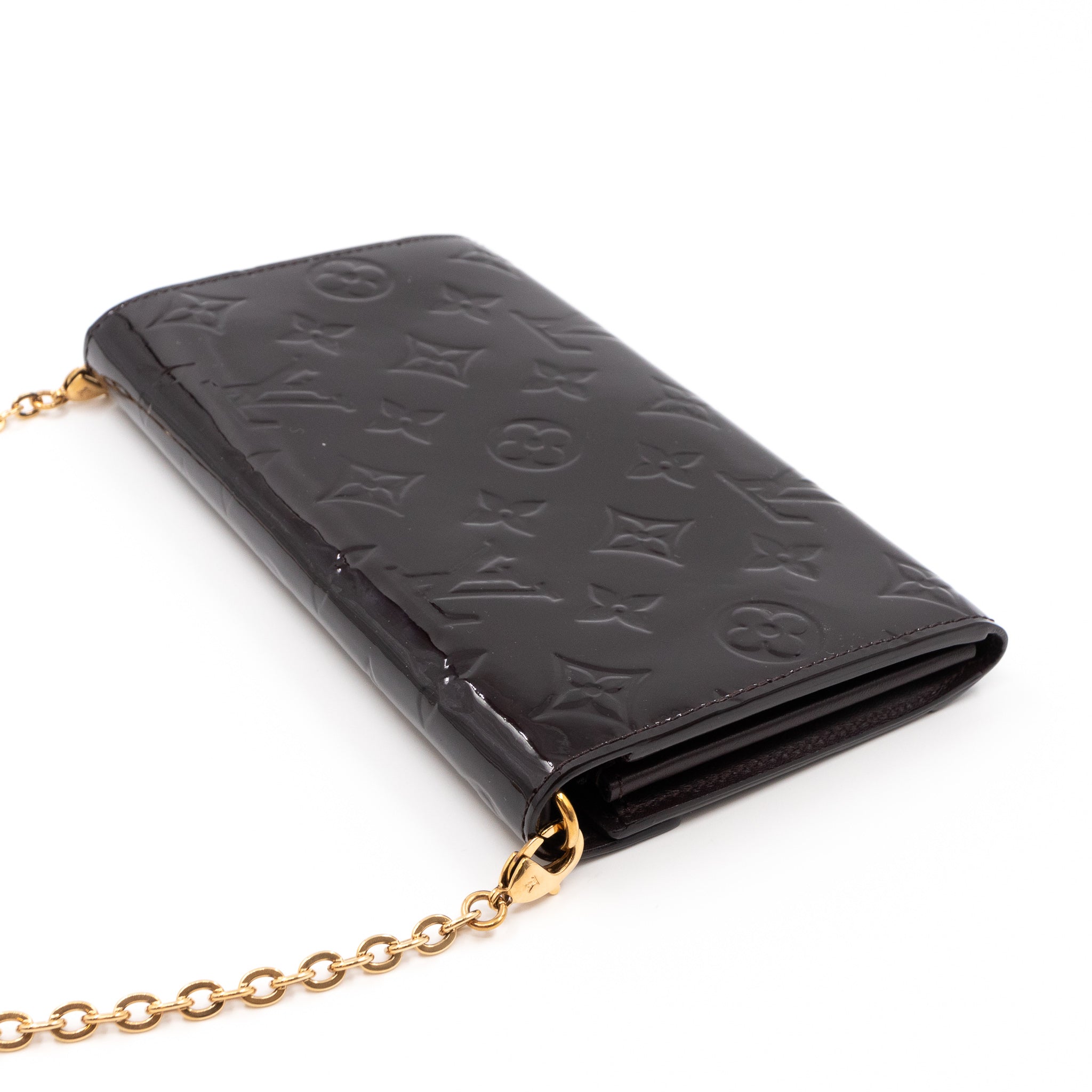 Mira Chain Clutch Vernis	Amarante