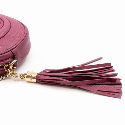 Soho Mini Chain Bag Purple Leather