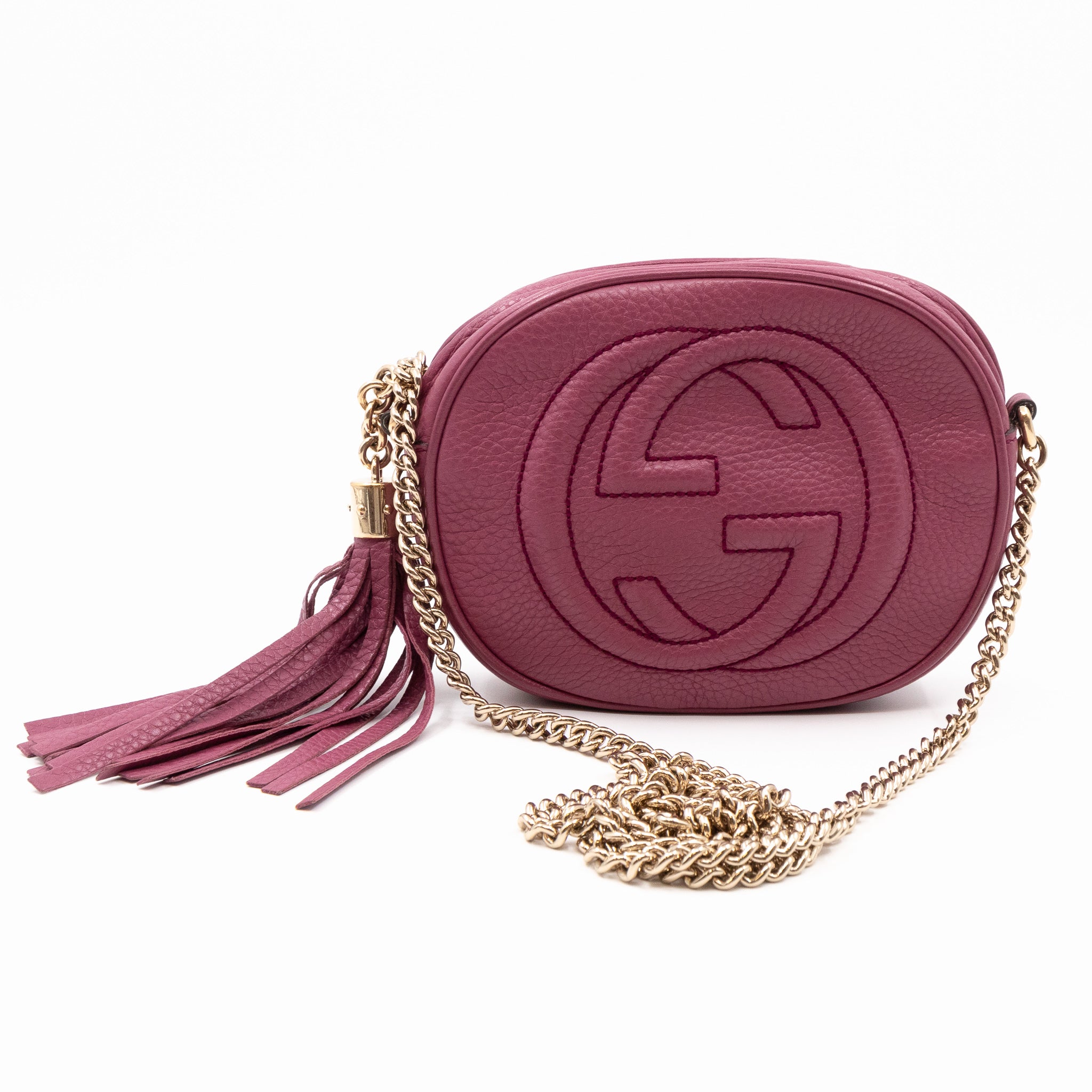 Soho Mini Chain Bag Purple Leather