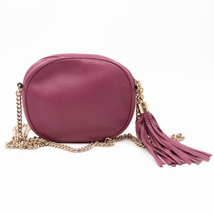 Soho Mini Chain Bag Purple Leather