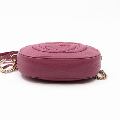 Soho Mini Chain Bag Purple Leather