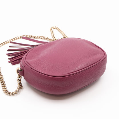 Soho Mini Chain Bag Purple Leather