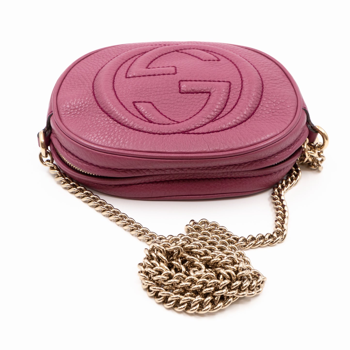 Soho Mini Chain Bag Purple Leather