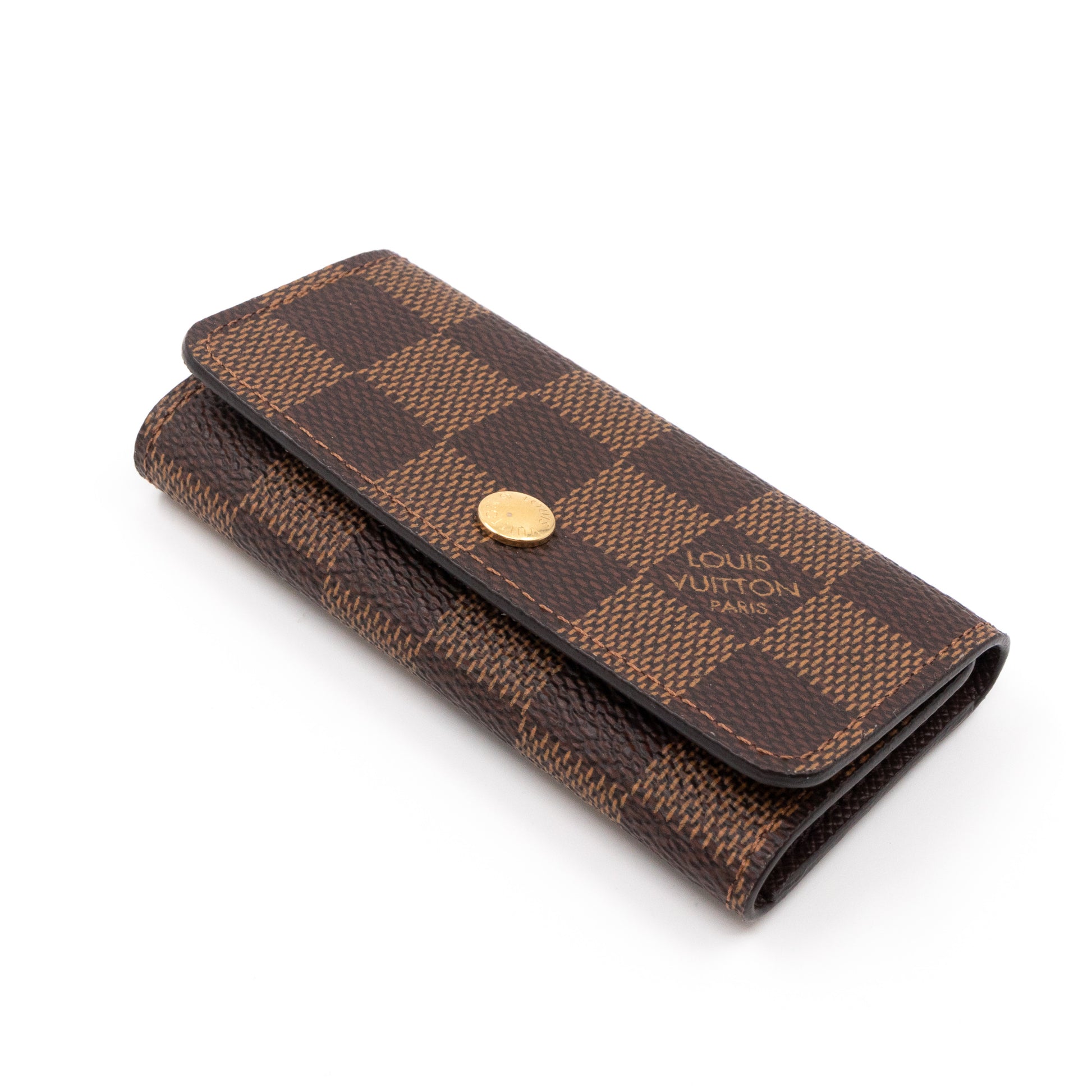 Louis Vuitton Key Holder Multicles 4 Damier Ebene Brown in Canvas