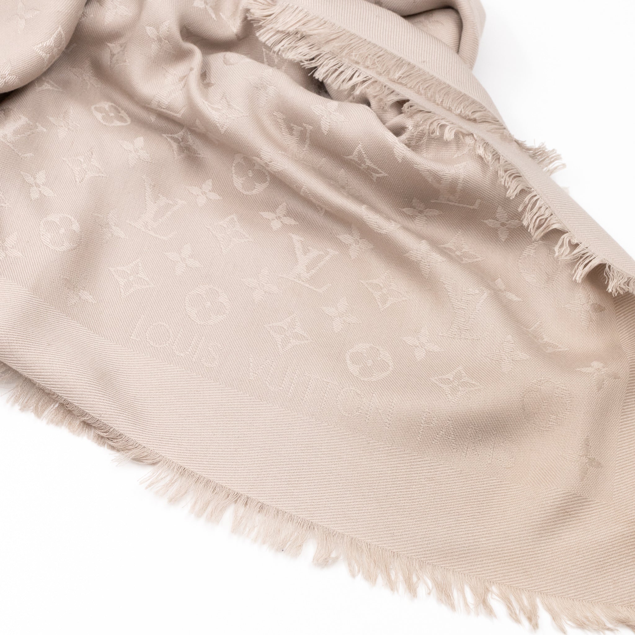 Monogram Shawl Greige