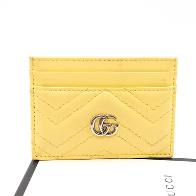 GG Marmont Card Case Yellow Leather