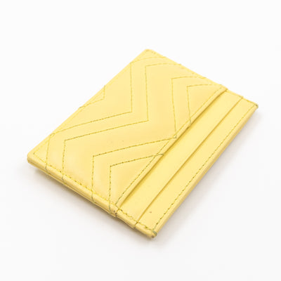 GG Marmont Card Case Yellow Leather