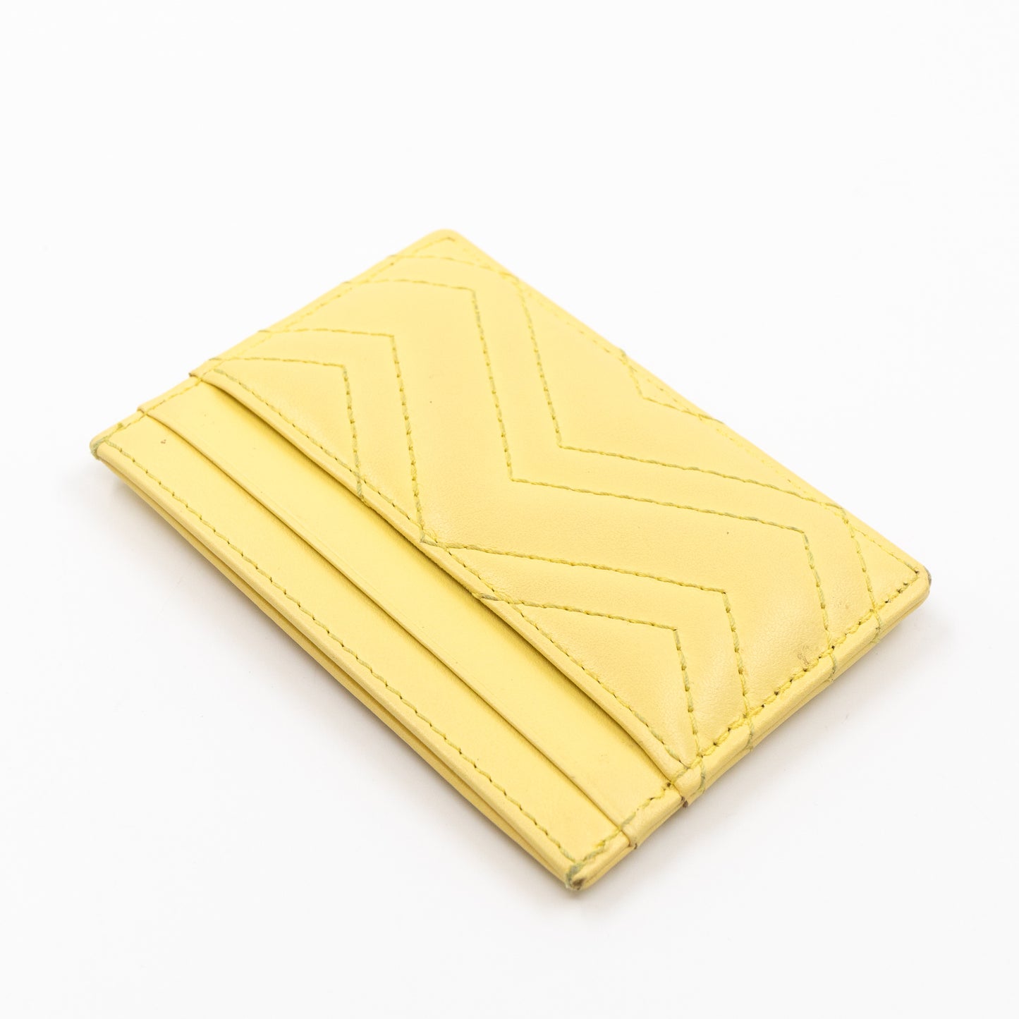 GG Marmont Card Case Yellow Leather