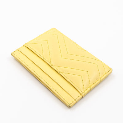 GG Marmont Card Case Yellow Leather