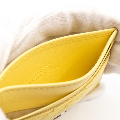 GG Marmont Card Case Yellow Leather