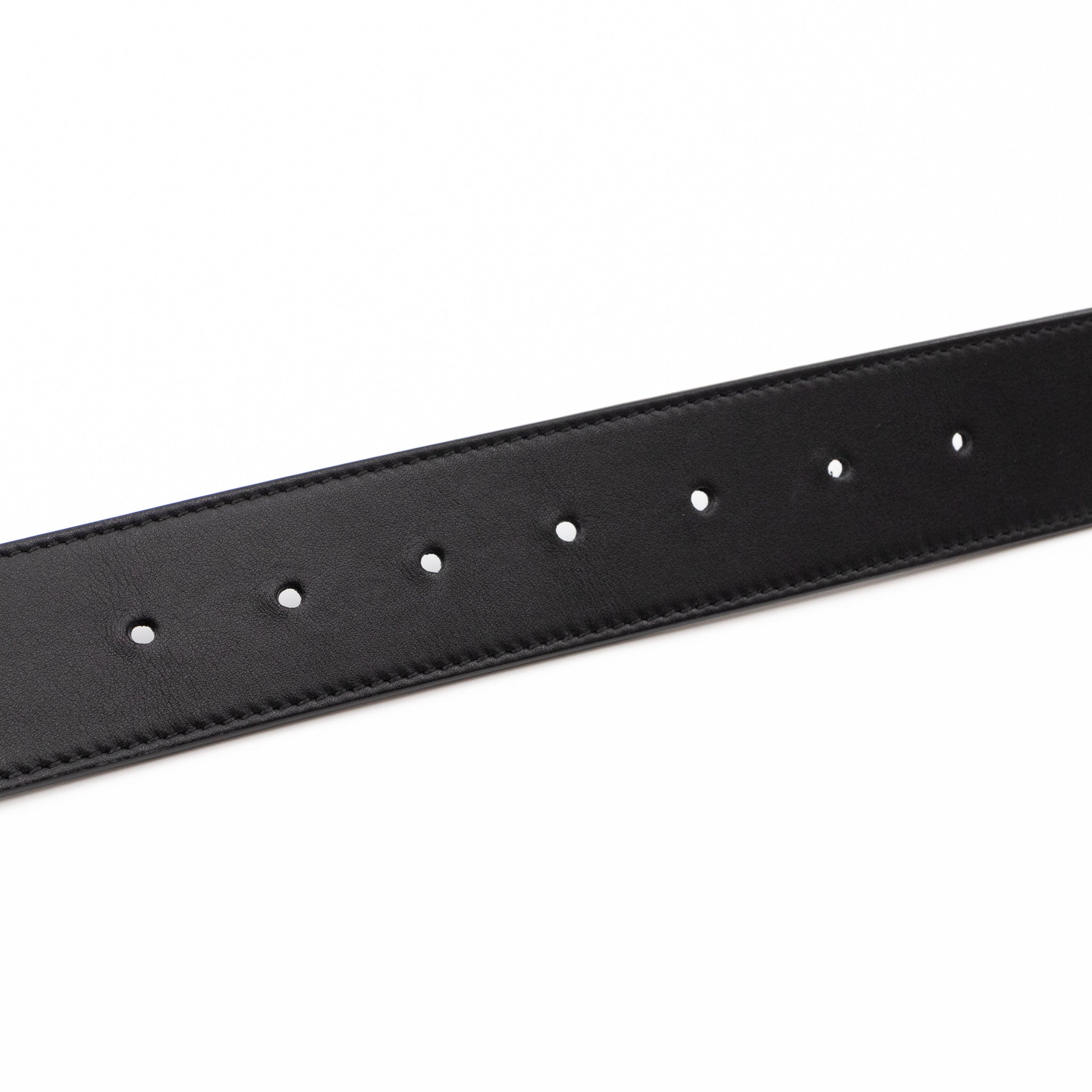 GG Marmont Wide Black Leather Belt 100 cm
