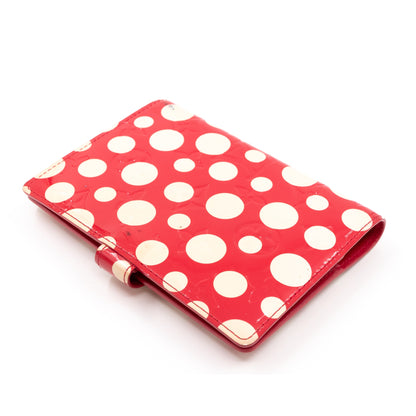 Small Ring Agenda Cover Vernis Red Dots Infinity