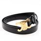 Triomphe Black Leather Belt 75 cm