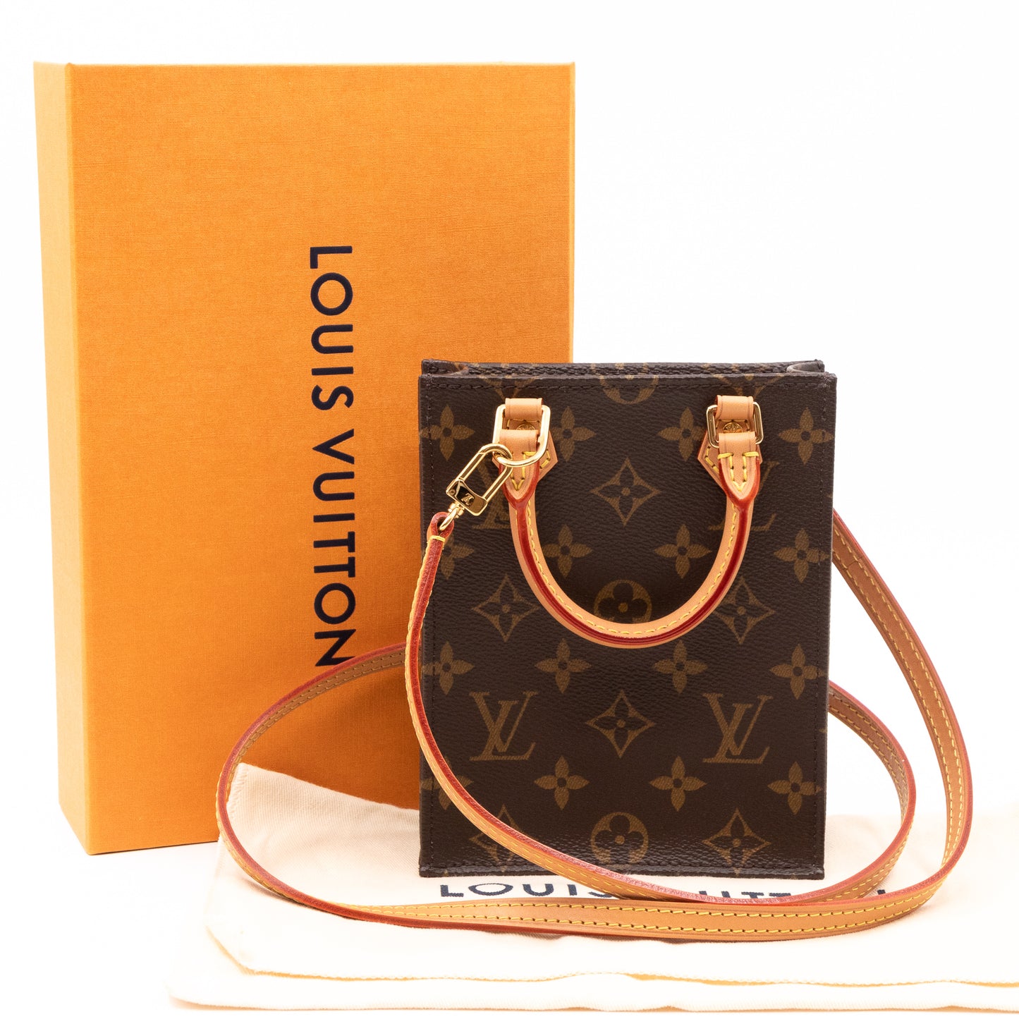 Louis Vuitton Monogram Nano Petit Sac Plat with Strap Mini Bandouliere  861431