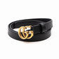 GG Marmont Slim Belt Black Leather 85 cm