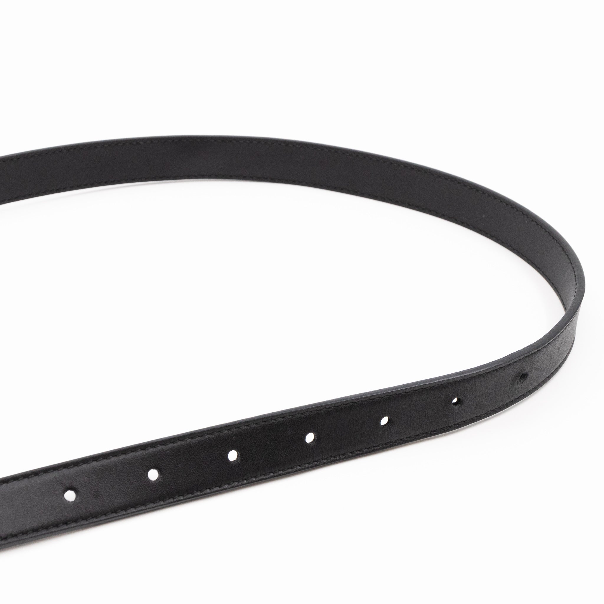 GG Marmont Slim Belt Black Leather 85 cm