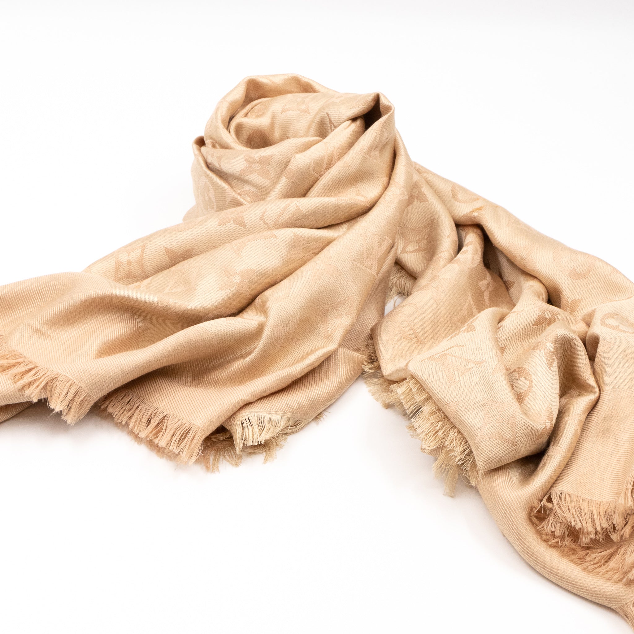 Monogram Shawl Beige