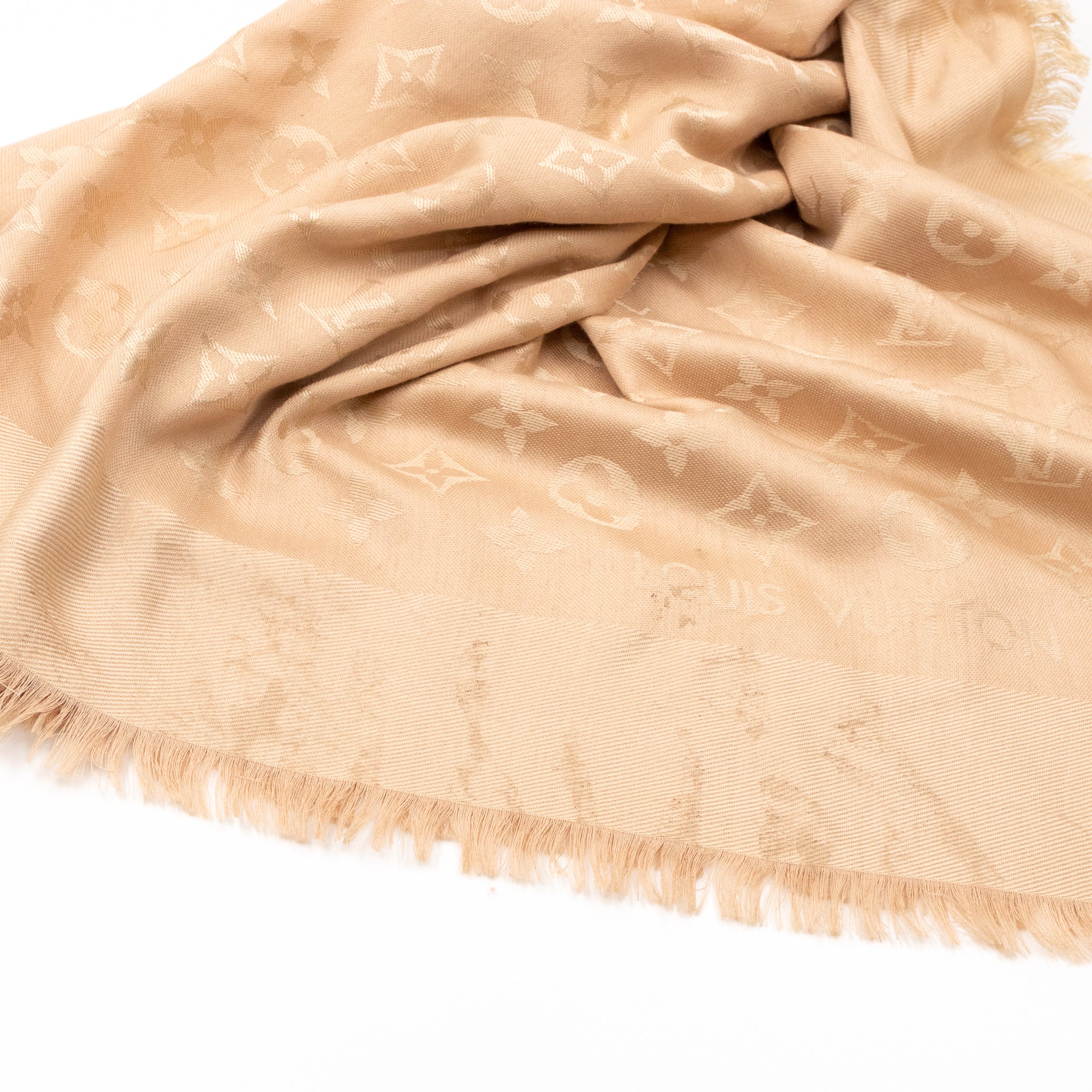 Monogram Shawl Beige
