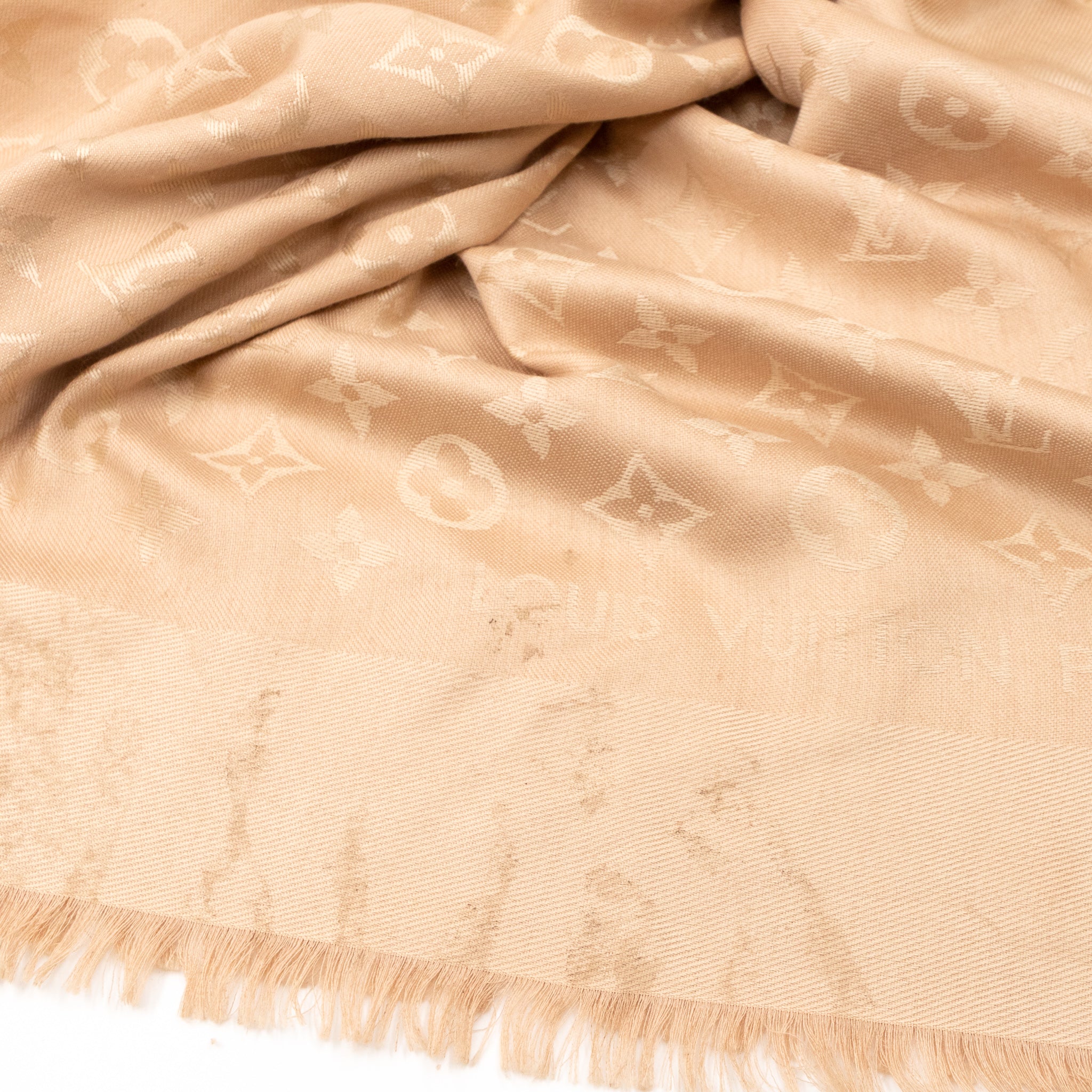 Monogram Shawl Beige