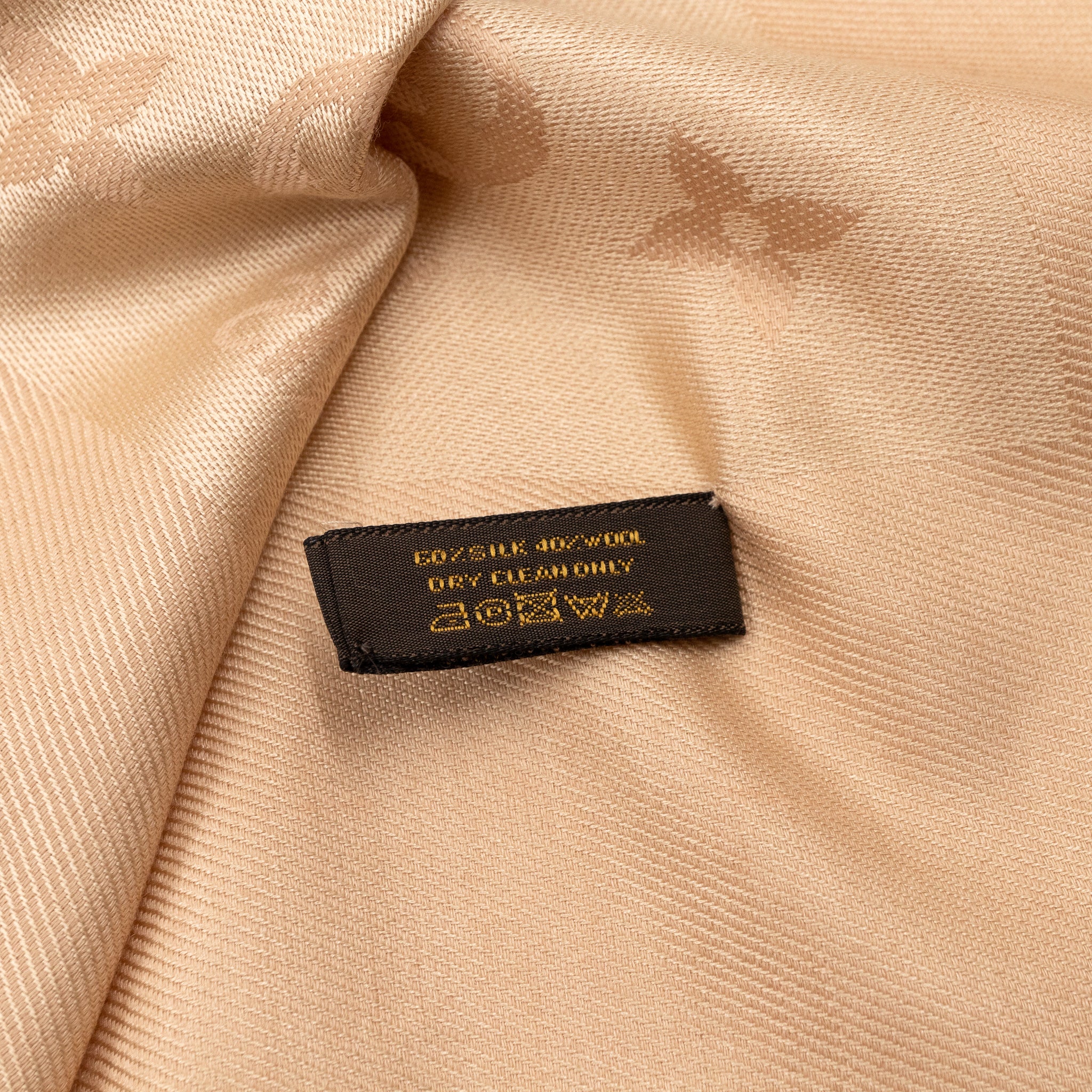 Monogram Shawl Beige