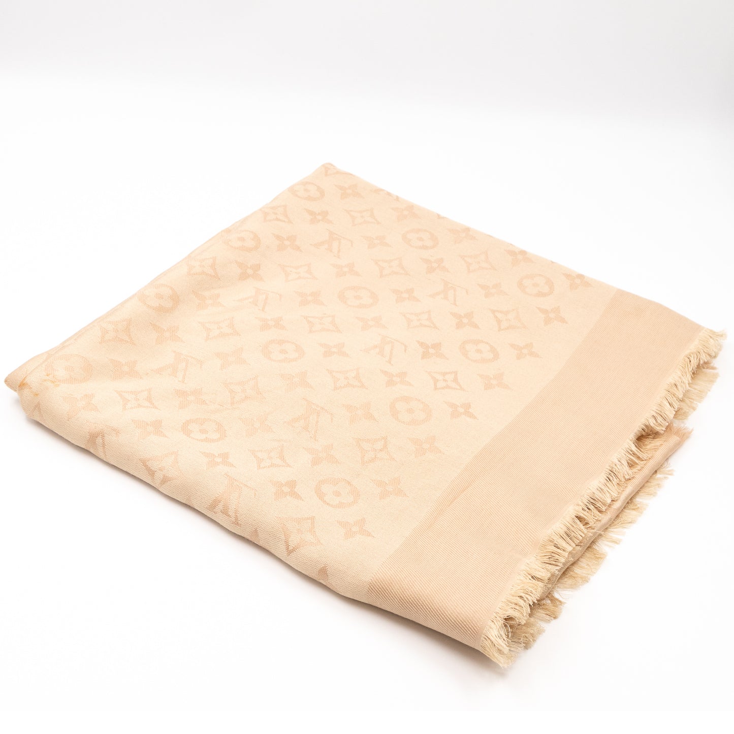 Monogram Shawl Beige