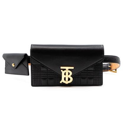 Burberry TB Envelope Belt Bag Quilted Black Leather – Queen Station