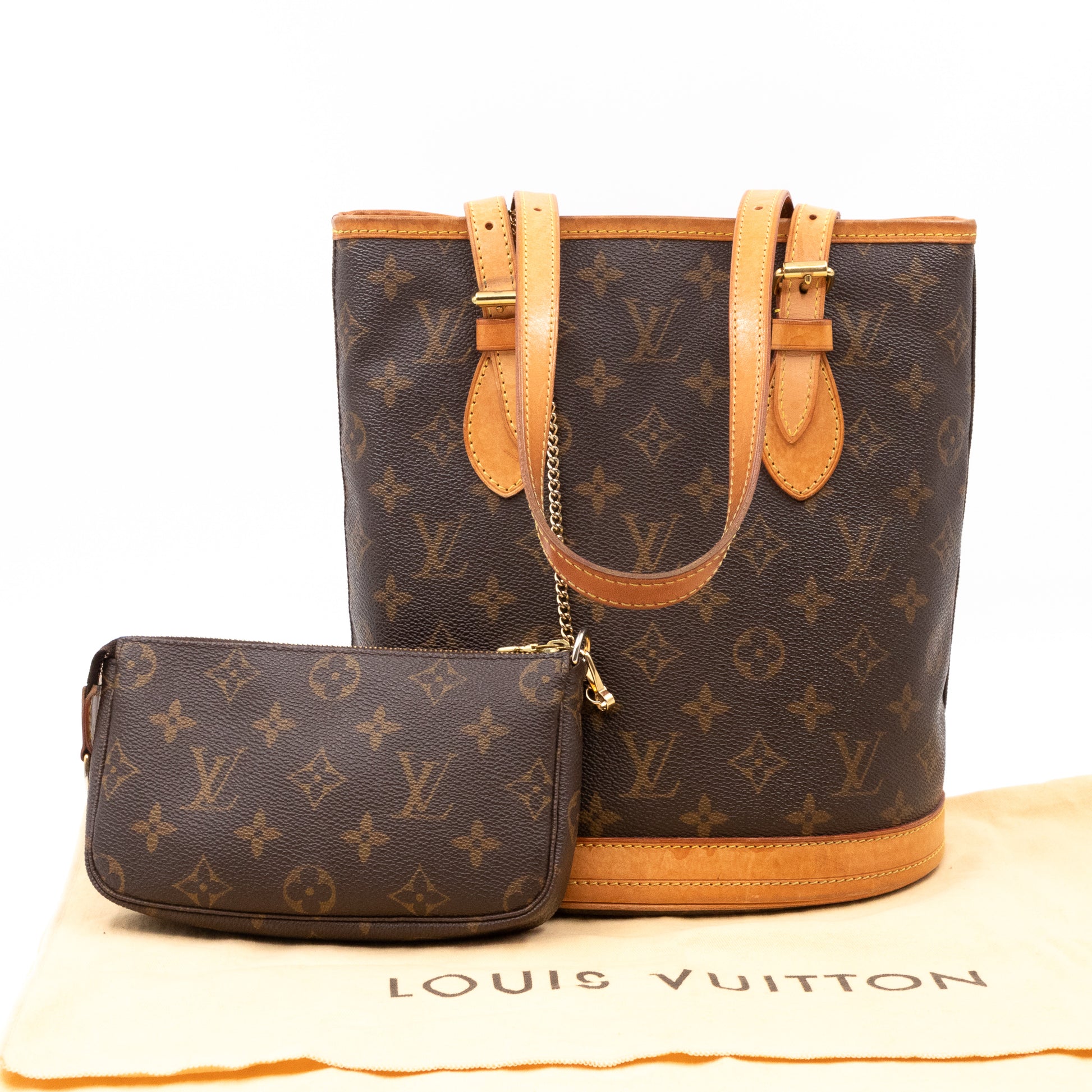Louis Vuitton Monogram Petit Bucket (SHG-29393) – LuxeDH