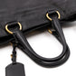Large Shopping Tote Black Leather