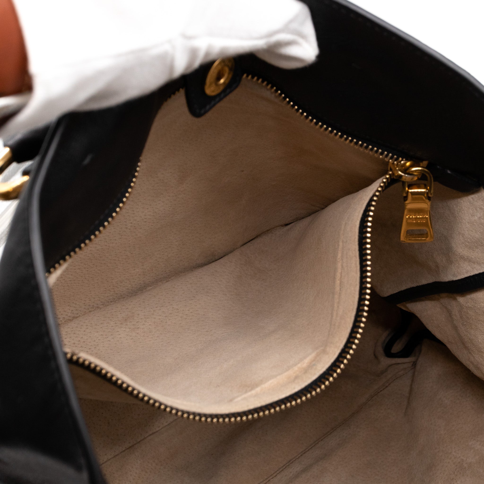 Large Shopping Tote Black Leather
