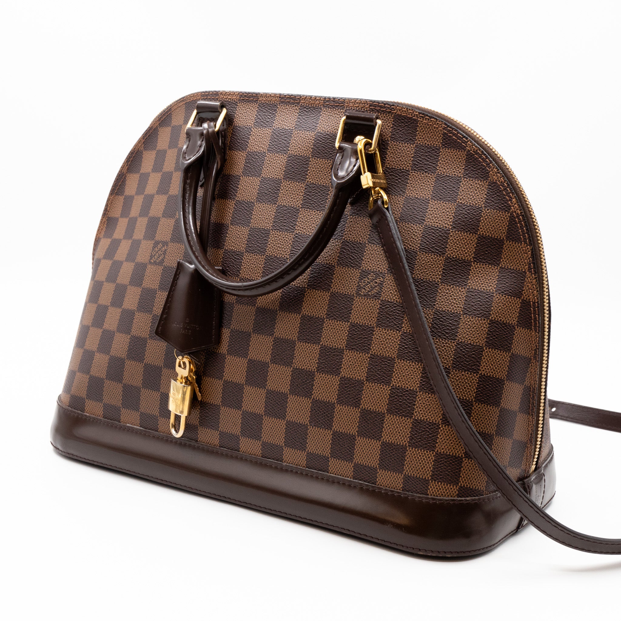 Alma MM Damier Ebene with Shoulder Strap