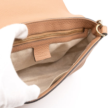 Soho Flap Chain Bag Beige Leather