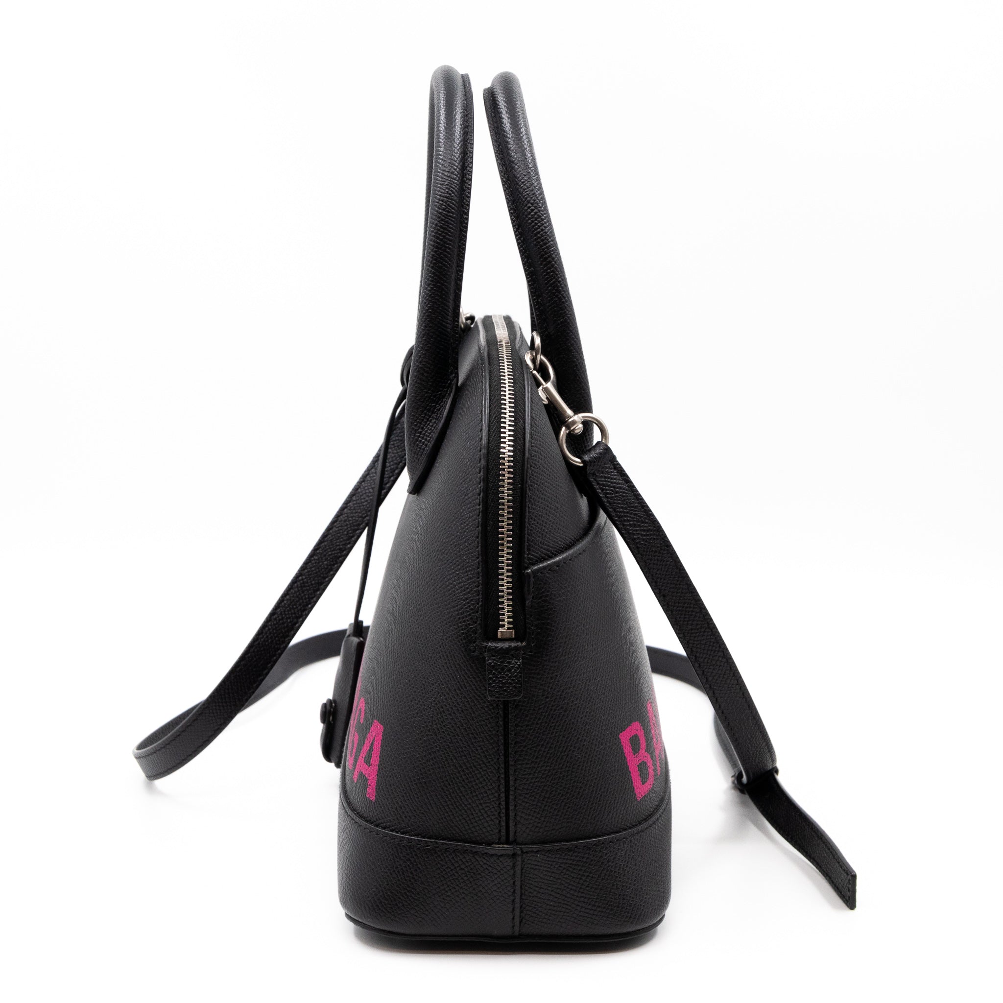 Ville Top Handle Small Black Leather