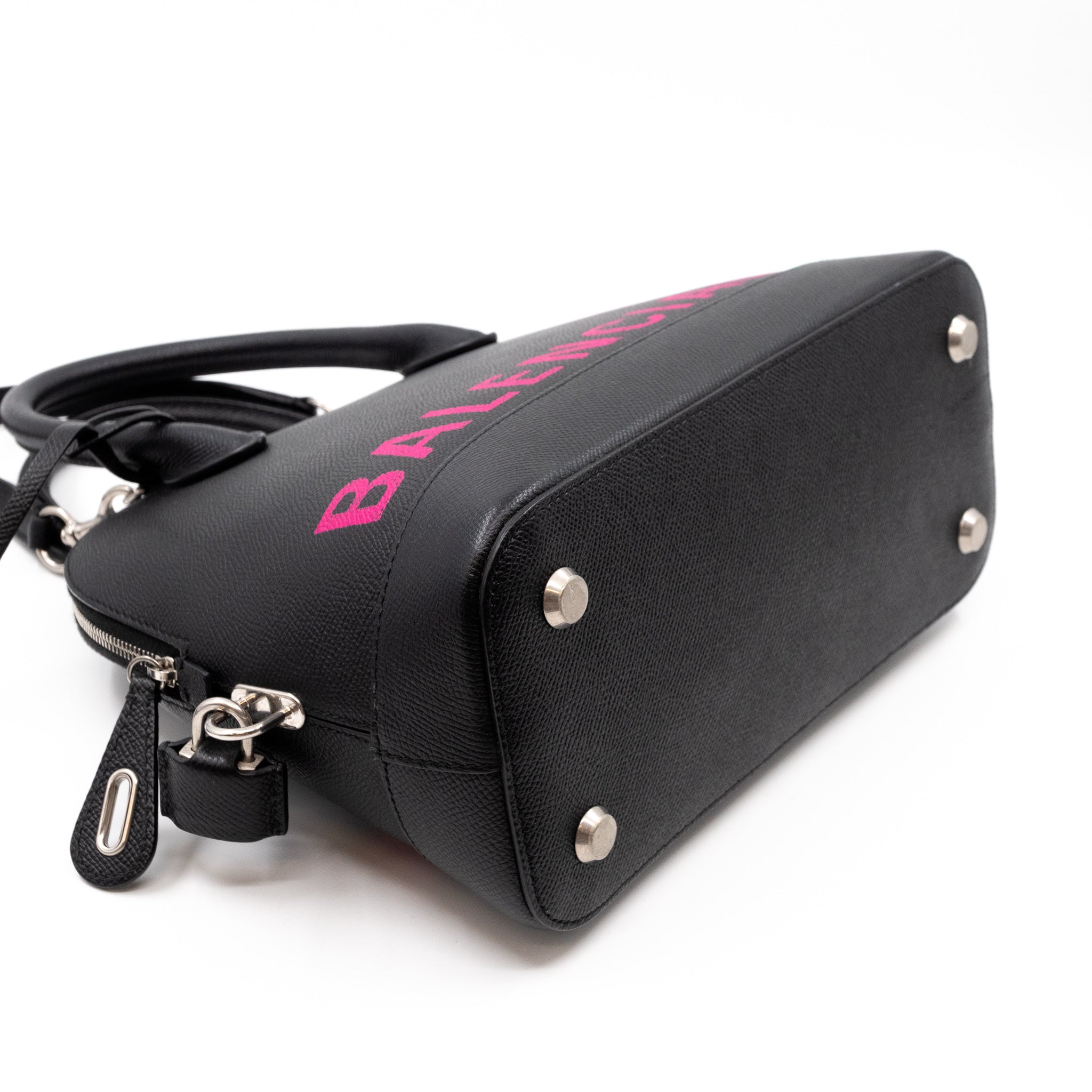 Ville Top Handle Small Black Leather