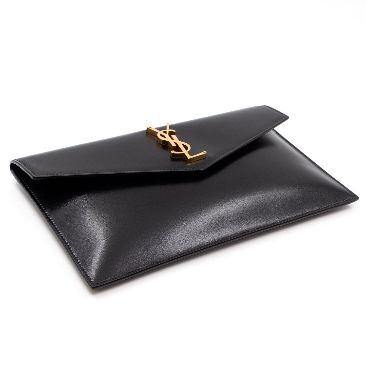 Uptown Pouch Black Smooth Leather