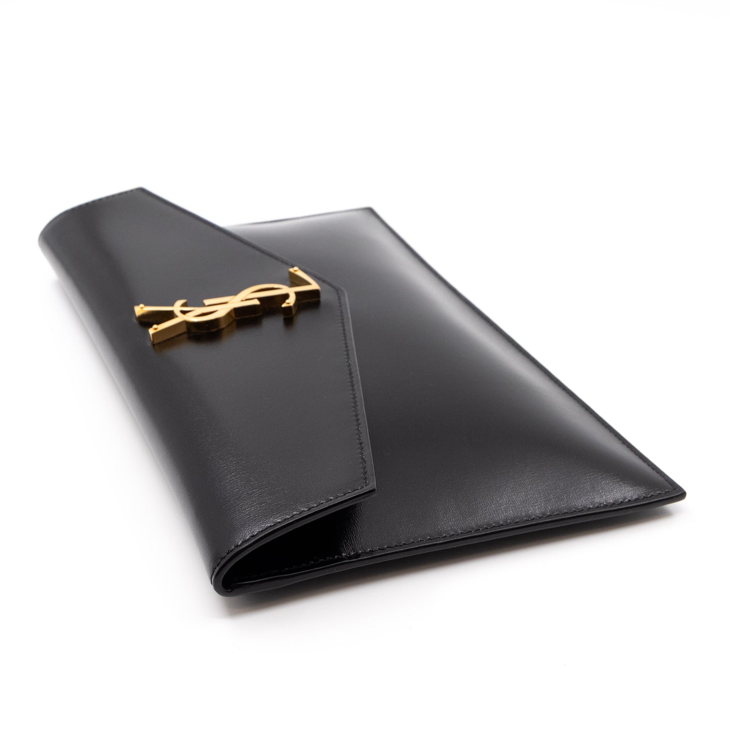 Uptown Pouch Black Smooth Leather