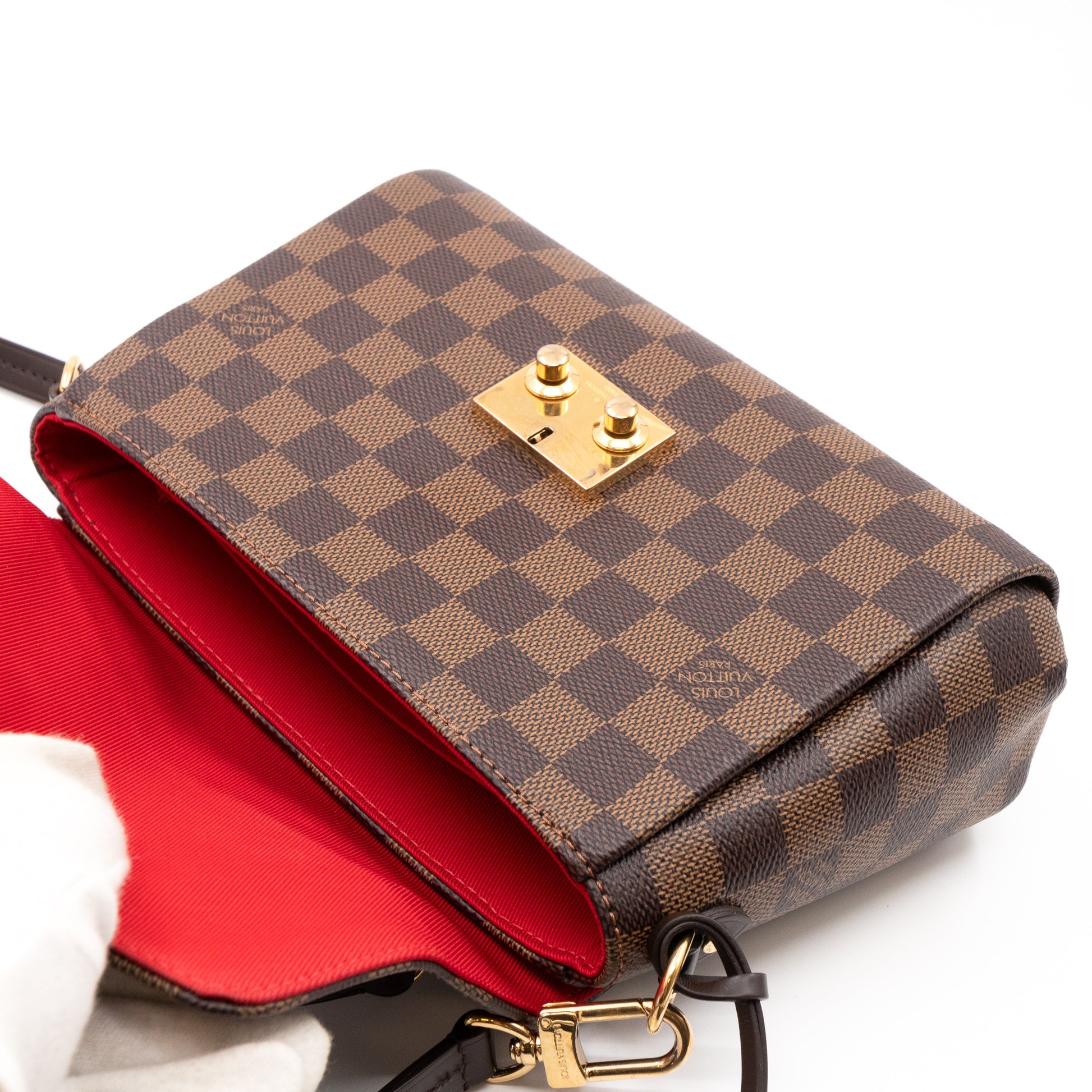 Louis Vuitton Croisette Damier Ebene Crossbody Bag Brown
