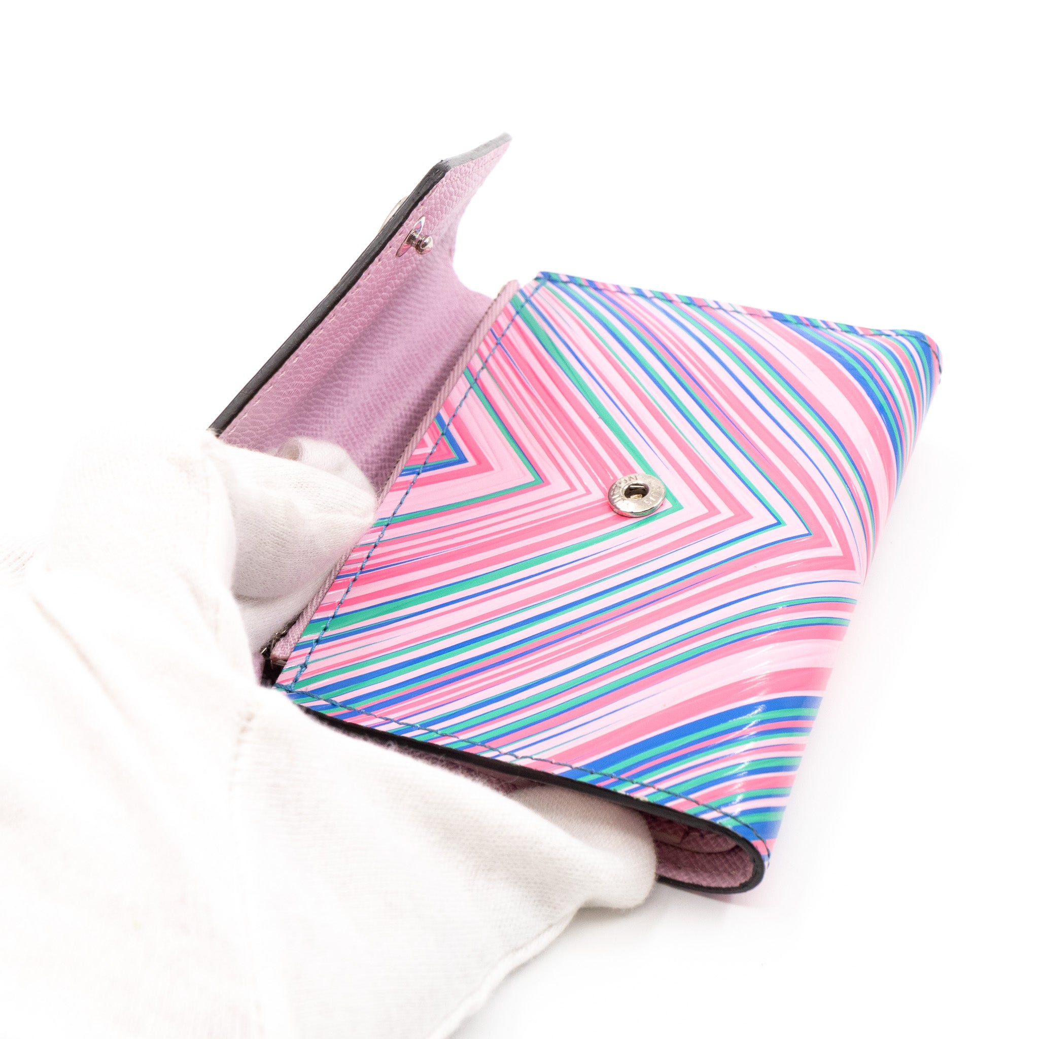 Victorine Wallet Epi Tropical Blue Rose