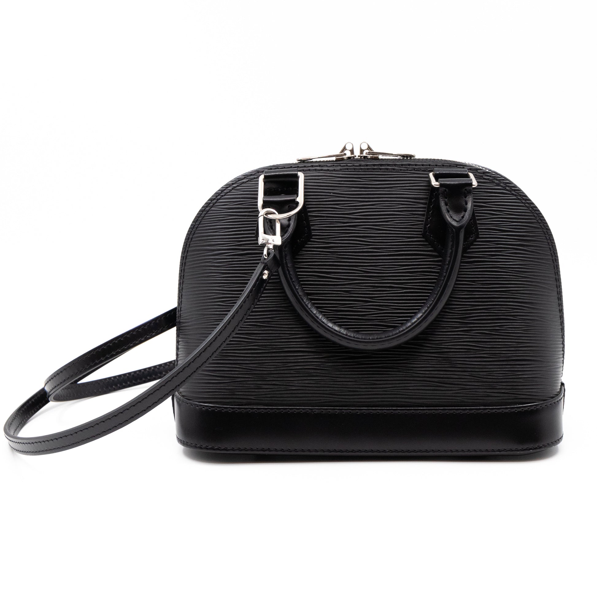 Louis Vuitton Alma Black Silver Epi Bag