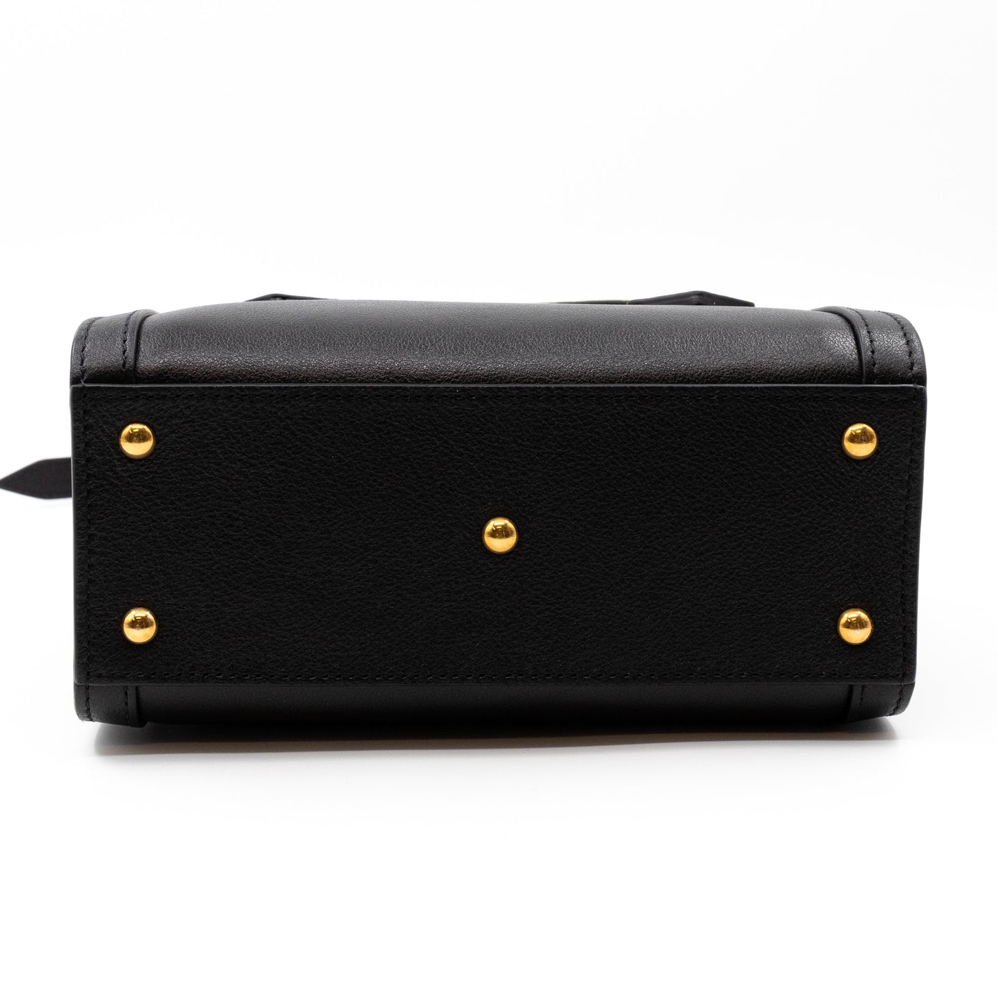 Diana Mini Tote Bag Black Leather